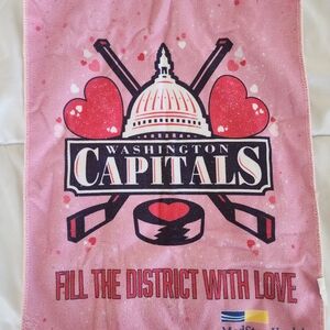 Washington Capitals Pink Heart Rally Towel - Fill the District With Love